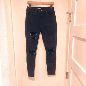 Top Shop Jamie Moto Distressed Jeans